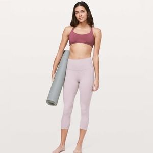 NWT Lululemon Align Crop 21 Size 14. Smokey Blush